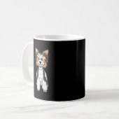 Parti Yorkie Niedliche Kunst Kaffeetasse (Vorderseite Links)