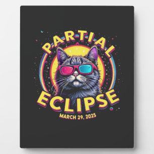 Partial Eclipse 2025 Cat Astronomie KItten Lovers Fotoplatte