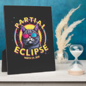 Partial Eclipse 2025 Cat Astronomie KItten Lovers Fotoplatte (Seite)