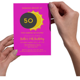 Partial Solar Eclipse 2025 50. Geburtstagsparty Einladung