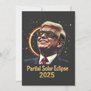 Partial Solar Eclipse 2025 Astronomie Trump Dankeskarte