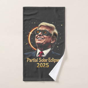 Partial Solar Eclipse 2025 Astronomie Trump Handtuch