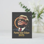 Partial Solar Eclipse 2025 Astronomie Trump Postkarte (Stehend Vorderseite)