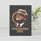 Partial Solar Eclipse 2025 Astronomie Trump Save The Date (Stehend Vorderseite)