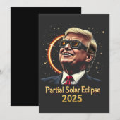 Partial Solar Eclipse 2025 Astronomie Trump Save The Date (Vorne/Hinten)