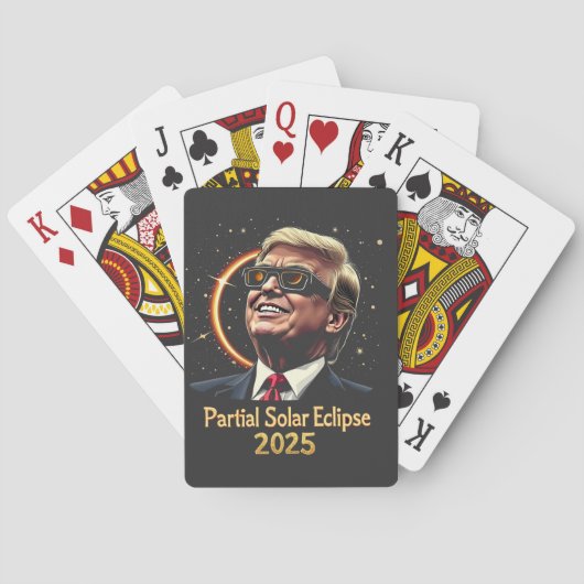 Partial Solar Eclipse 2025 Astronomie Trump Spielkarten (Rückseite)