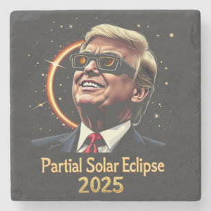 Partial Solar Eclipse 2025 Astronomie Trump Steinuntersetzer