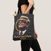 Partial Solar Eclipse 2025 Astronomie Trump Tasche (Von Nahem)