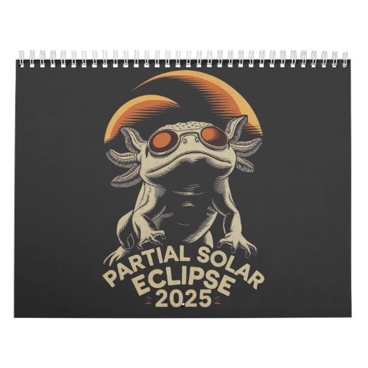 Partial Solar Eclipse 2025 Axolotl Ammph Kalender (Titelbild)