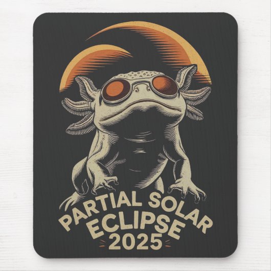 Partial Solar Eclipse 2025 Axolotl Ammph Mousepad (Vorne)