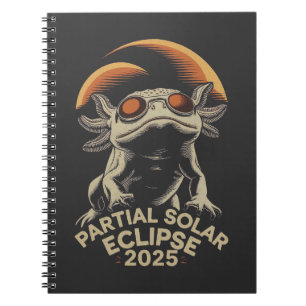 Partial Solar Eclipse 2025 Axolotl Ammph Notizblock