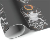 Partial Solar Eclipse 2025 Axolotl Amphibian Geschenkpapier (Rolleneckpunkt)