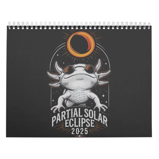 Partial Solar Eclipse 2025 Axolotl Amphibian Kalender (Titelbild)