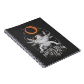 Partial Solar Eclipse 2025 Axolotl Amphibian Notizblock (Rechte Seite)