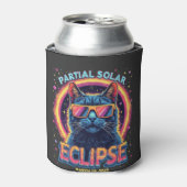 Partial Solar Eclipse 2025 Cat Kitten Dosenkühler (Kanne Vorderseite)