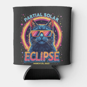 Partial Solar Eclipse 2025 Cat Kitten Dosenkühler