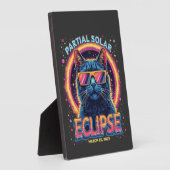 Partial Solar Eclipse 2025 Cat Kitten Fotoplatte (Seite)