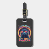 Partial Solar Eclipse 2025 Cat Kitten Gepäckanhänger (Vorderseite vertikal)