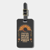 Partial Solar Eclipse 2025 Quebec Kanada Gepäckanhänger (Vorderseite vertikal)