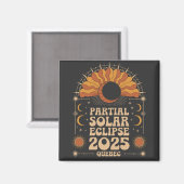 Partial Solar Eclipse 2025 Quebec Kanada Magnet (Vorderseite/Rückseite)