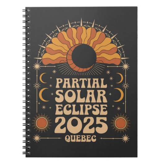 Partial Solar Eclipse 2025 Quebec Kanada Notizblock (Vorderseite)
