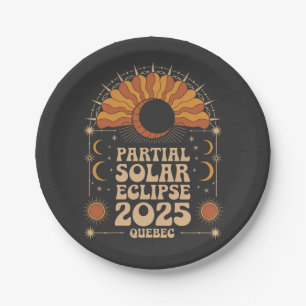 Partial Solar Eclipse 2025 Quebec Kanada Pappteller