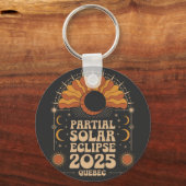 Partial Solar Eclipse 2025 Quebec Kanada Schlüsselanhänger (Vorderseite)