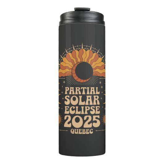 Partial Solar Eclipse 2025 Quebec Kanada Thermosbecher (Vorderseite)
