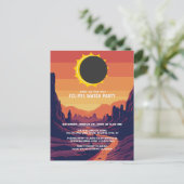 Partial Solar Eclipse 2025 Watch-Party Einladung (Stehend Vorderseite)