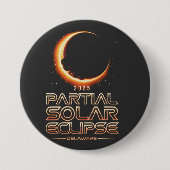 Partial Solar Eclipse New Jersey 2025 Button (Vorderseite)