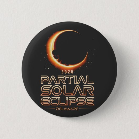Partial Solar Eclipse New Jersey 2025 Button (Vorderseite)