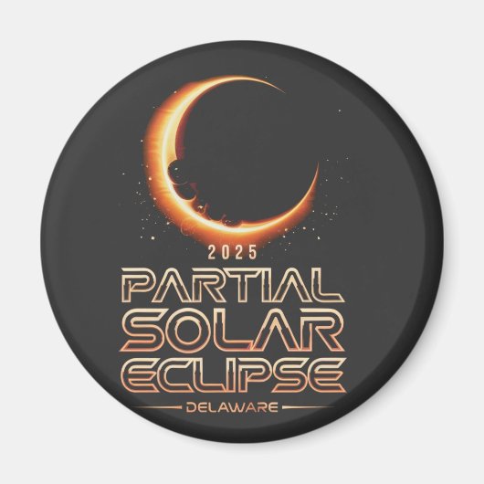 Partial Solar Eclipse New Jersey 2025 Magnet (Vorne)