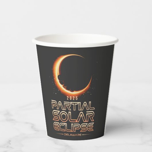 Partial Solar Eclipse New Jersey 2025 Pappbecher (Vorderseite)