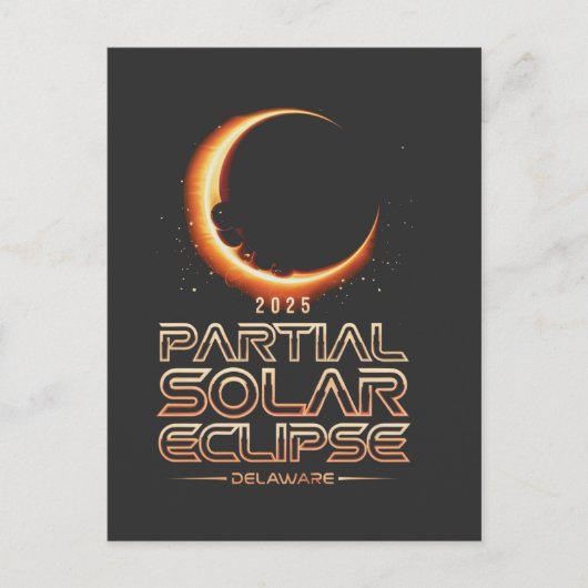 Partial Solar Eclipse New Jersey 2025 Postkarte (Vorderseite)