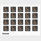 Partial Solar Eclipse New Jersey 2025 Quadratischer Aufkleber (Blatt)