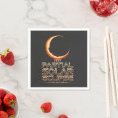 Partial Solar Eclipse New Jersey 2025 Serviette (Beispiel)