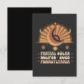 Partial Solar Eclipse Pennsylvania 2025 Dankeskarte (Vorne/Hinten)
