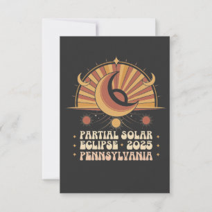 Partial Solar Eclipse Pennsylvania 2025 Dankeskarte