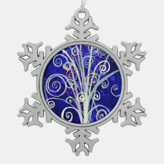 Particle Bouquet Pewter Holiday Ornament (Vorderseite)