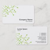 Particle Tracks - Martian Green auf Weiß Visitenkarte (Vorne/Hinten)
