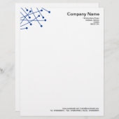 Particle Tracks — Navy Blue Briefbogen (Vorne/Hinten)