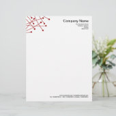 Particle Tracks - Ruby Red Briefkopf (Stehend Vorderseite)