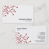 Particle Tracks - Ruby Red on White Visitenkarte (Vorne/Hinten)