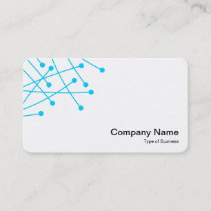 Particle Tracks - Sky Blue on White Visitenkarte