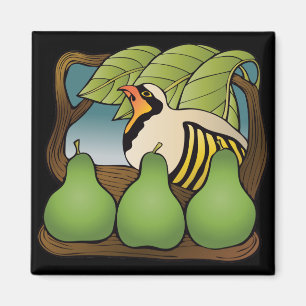Partidge in einem Birnenbaum Magnet