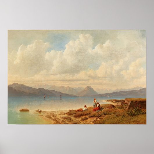 Partie am Bodensee (Szene am Bodensee) Poster (Vorne)