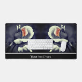 Partielle Rosenknospe-Blume Personalisiert Schreibtischunterlage (Tastatur & Maus)