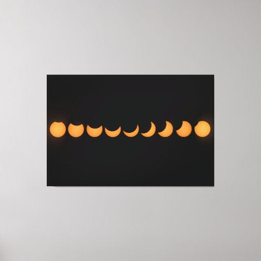 Partielle Solar Eclipse Progress Serie Leinwanddruck (Vorderseite)
