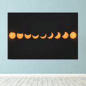 Partielle Solar Eclipse Progress Serie Leinwanddruck (Insitu (Holzboden))