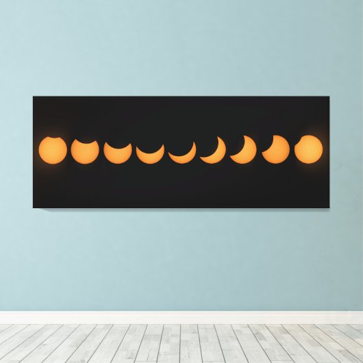 Partielle Solar Eclipse Progress Serie Leinwanddruck (Insitu (Holzboden))